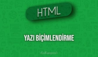 HTML Yazı Biçimlendirme