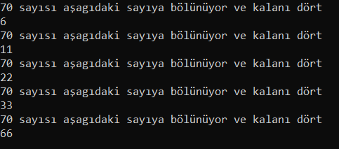 C# bölme işlemleri