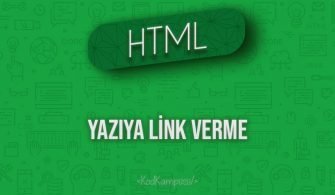 HTML Yazıya Link Verme