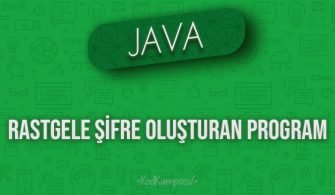 Java rastgele şifre oluşturan program