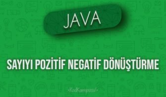 Java sayıyı pozitif negatif dönüştürme