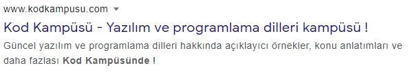 HTML Meta Etiketi