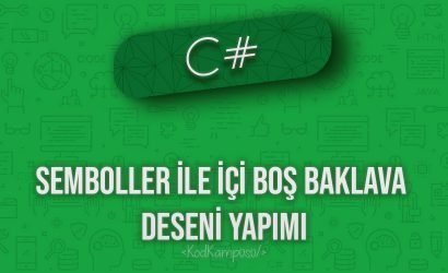 C# Semboller ile İçi Boş Baklava deseni yapımı