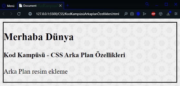 CSS Arka Plan Özellikleri