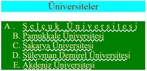 CSS Liste Özellikleri 2