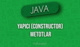 Java'da Yapıcı (Constructor) Metotlar