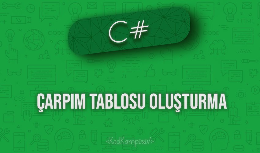 C# Çarpım Tablosu Oluşturma