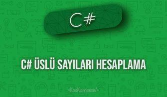 C# Üslü Sayıları Hesaplama