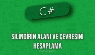 C# Silindirin alanı ve çevresini hesaplama