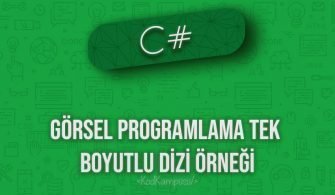 Görsel Programlama Tek Boyutlu Dizi Örneği