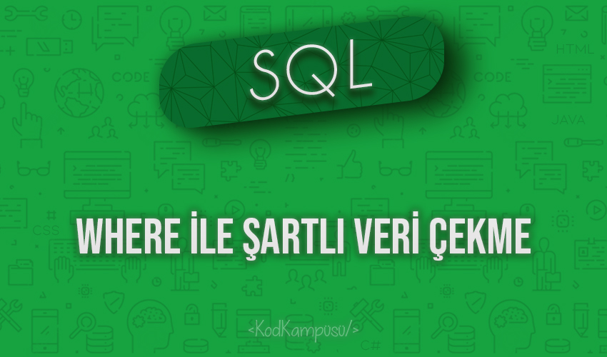 SQL WHERE ile Şartlı Veri Çekme
